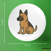Button Malinois Comic Malis