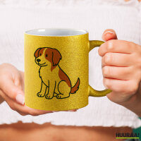 Glitzertasse Kooikerhondje Comic Kooikie 330ml