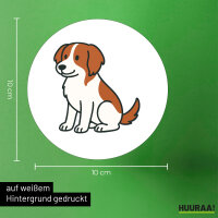 Aufkleber Kooikerhondje Comic Kooikie 10cm Sticker