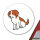 Aufkleber Kooikerhondje Comic Kooikie 10cm Sticker