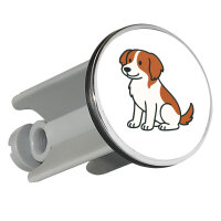 Waschbeckenstöpsel Kooikerhondje Comic Kooikie 4cm Abflussstopfen