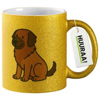Glitzertasse Leonberger Comic Leo 330ml