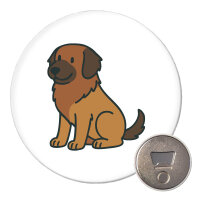 Magnet Leonberger Comic Leo 59mm Kühlschrankmagnet