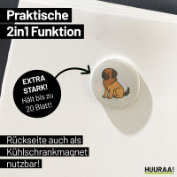 Magnet Leonberger Comic Leo 59mm Kühlschrankmagnet