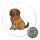 Magnet Leonberger Comic Leo 59mm Kühlschrankmagnet