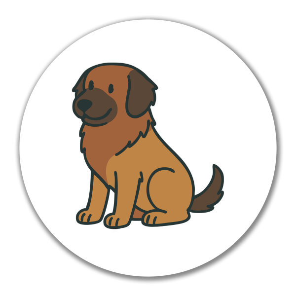 Aufkleber Leonberger Comic Leo 10cm Sticker