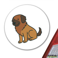 Aufkleber Leonberger Comic Leo 10cm Sticker