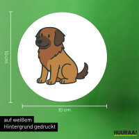 Aufkleber Leonberger Comic Leo 10cm Sticker