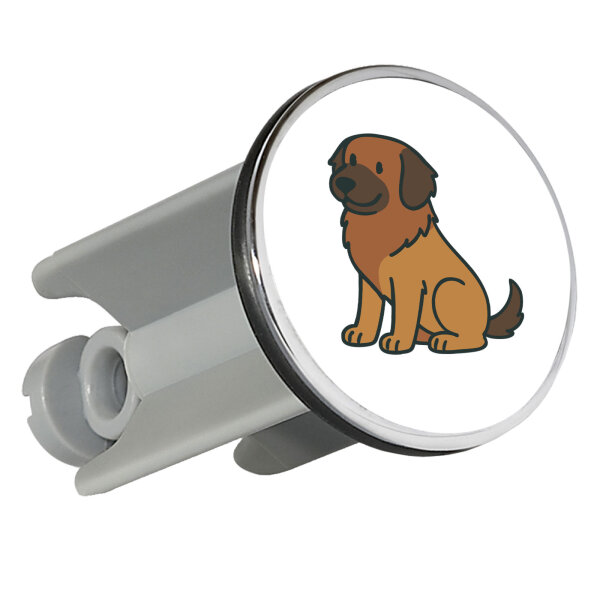 Waschbeckenstöpsel Leonberger Comic Leo 4cm Abflussstopfen