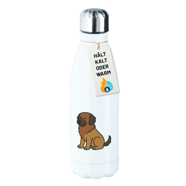 Edelstahl-Trinkflasche Leonberger Comic Leo 500ml Wasserflasche