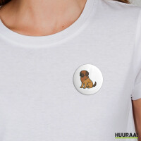 Button Leonberger Comic Leo rund
