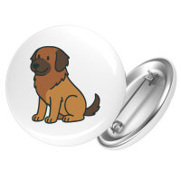 Button Leonberger Comic Leo
