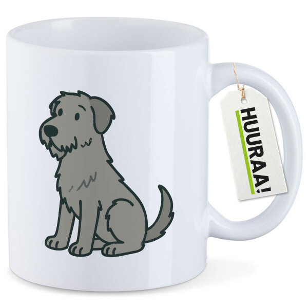 Kaffeetasse Irish Wolfhound Comic Wolfi 330ml