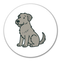 Aufkleber Irish Wolfhound Comic Wolfi 10cm Sticker
