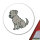 Aufkleber Irish Wolfhound Comic Wolfi 10cm Sticker