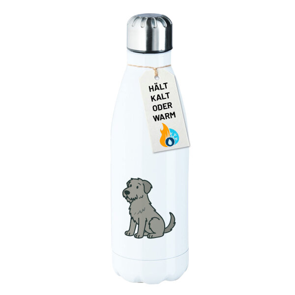 Edelstahl-Trinkflasche Irish Wolfhound Comic Wolfi 500ml Wasserflasche