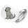 Button Irish Wolfhound Comic Wolfi rund