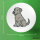 Button Irish Wolfhound Comic Wolfi rund