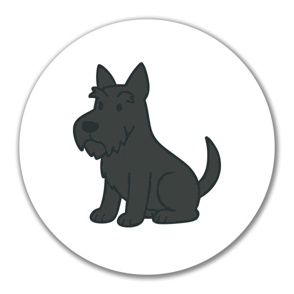 Aufkleber Scottish Terrier Comic Scottie 10cm Sticker