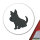 Aufkleber Scottish Terrier Comic Scottie 10cm Sticker