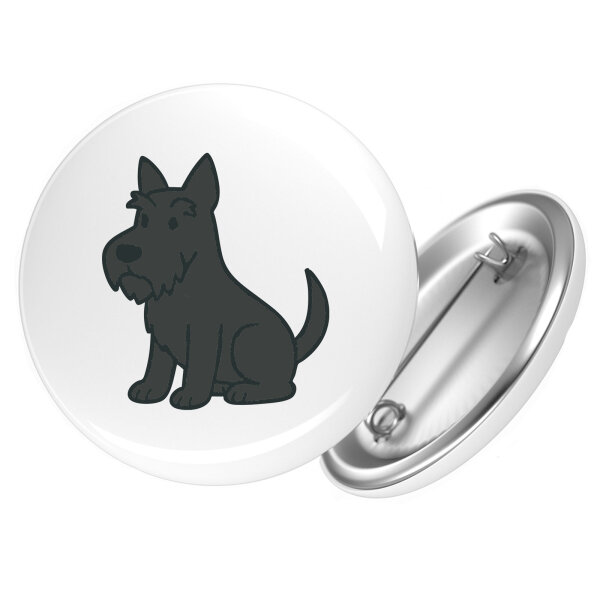Button Scottish Terrier Comic Scottie