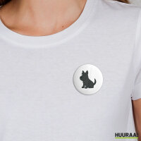 Button Scottish Terrier Comic Scottie rund