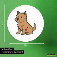 Aufkleber Cairn Terrier Comic Cairni 10cm Sticker