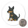 Magnet Manchester Terrier Comic Manny 59mm Kühlschrankmagnet