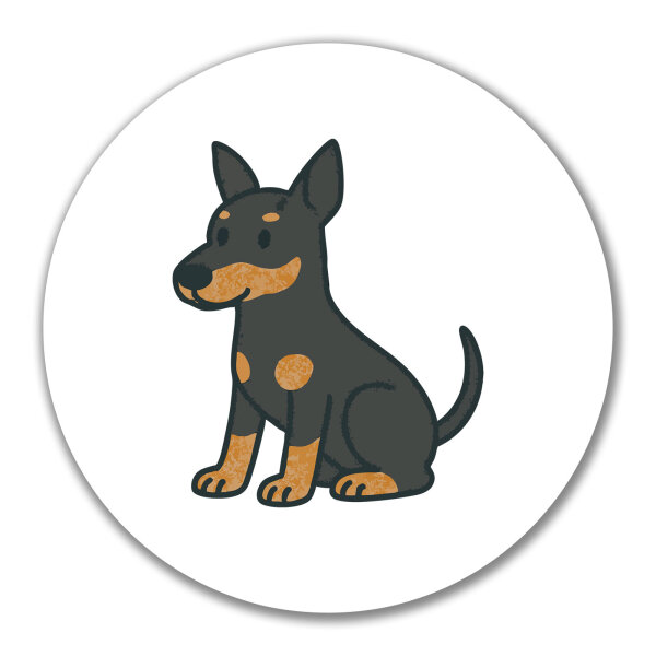 Aufkleber Manchester Terrier Comic Manny 10cm Sticker