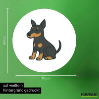 Aufkleber Manchester Terrier Comic Manny 10cm Sticker