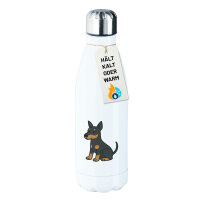 Edelstahl-Trinkflasche Manchester Terrier Comic Manny...