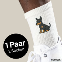 Unisex Socken Manchester Terrier Comic Manny Baumwolle