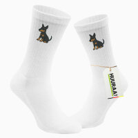 Unisex Socken Manchester Terrier Comic Manny Größe 37/46 White Motiv Tennissocken