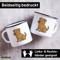 Emaille Tasse Norfolk Terrier Comic Norfi 300ml Vintage...