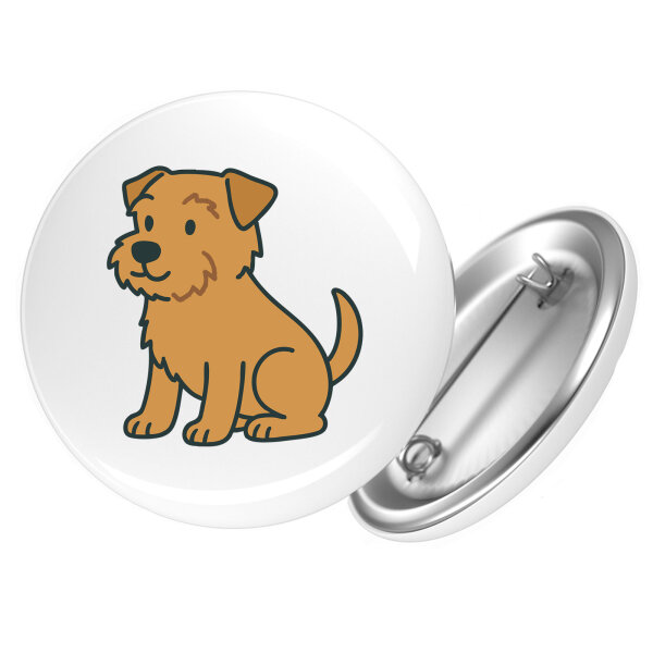 Button Norfolk Terrier Comic Norfi