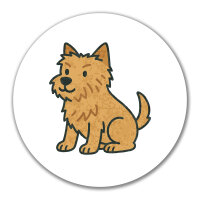 Aufkleber Norwich Terrier Comic Nori 10cm Sticker