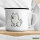 Emaille Tasse American Eskimo Dog Comic Eskie 300ml Vintage Emaille Becher