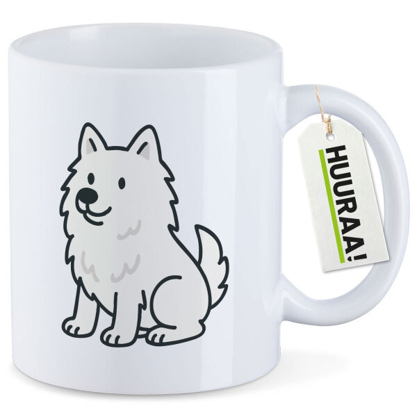 Kaffeetasse American Eskimo Dog Comic Eskie 330ml