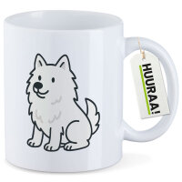Kaffeetasse American Eskimo Dog Comic Eskie 330ml