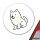 Aufkleber American Eskimo Dog Comic Eskie 10cm rund