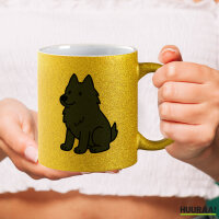 Glitzertasse Schipperke Comic Schippi 330ml