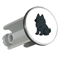 Waschbeckenstöpsel Schipperke Comic Schippi 4cm...