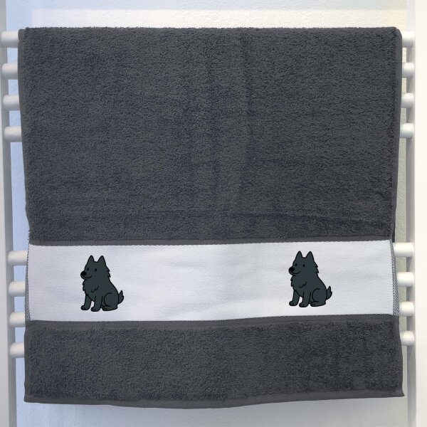 Handtuch Schipperke Comic Schippi 50x100cm