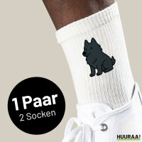 Unisex Socken Schipperke Comic Schippi Baumwolle