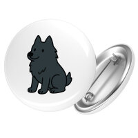 Button Schipperke Comic Schippi