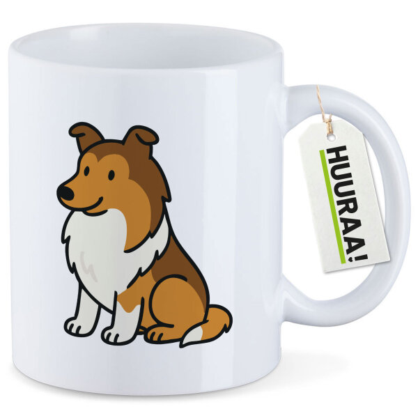 Kaffeetasse Collie Comic Colli 330ml