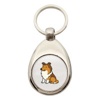 Schlüsselanhänger Collie Comic Colli