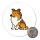 Magnet Collie Comic Colli 59mm Kühlschrankmagnet