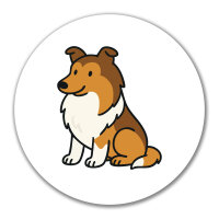 Aufkleber Collie Comic Colli 10cm Sticker