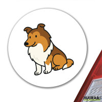 Aufkleber Collie Comic Colli 10cm Sticker